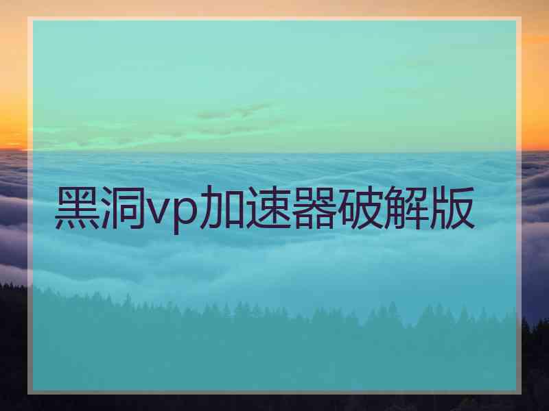 黑洞vp加速器破解版