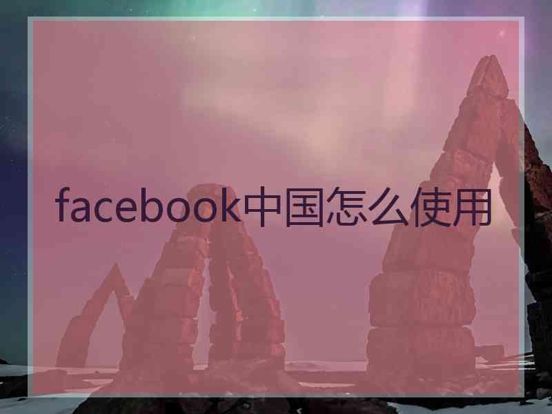 facebook中国怎么使用